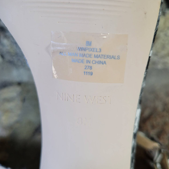 Nine West Pixel Black Snake Embossed Heel - Picture 8 of 8